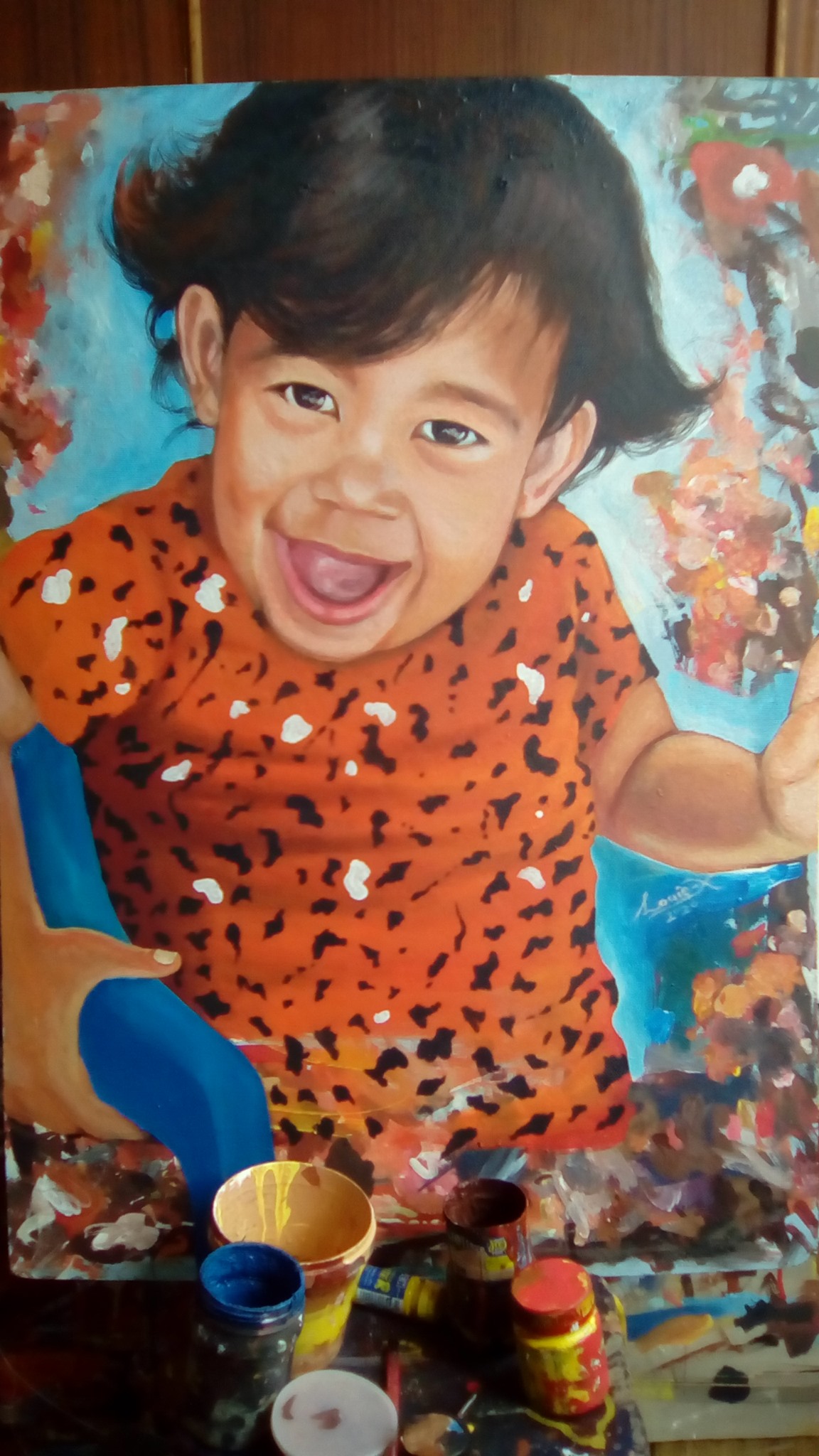 a paitnting of a baby
