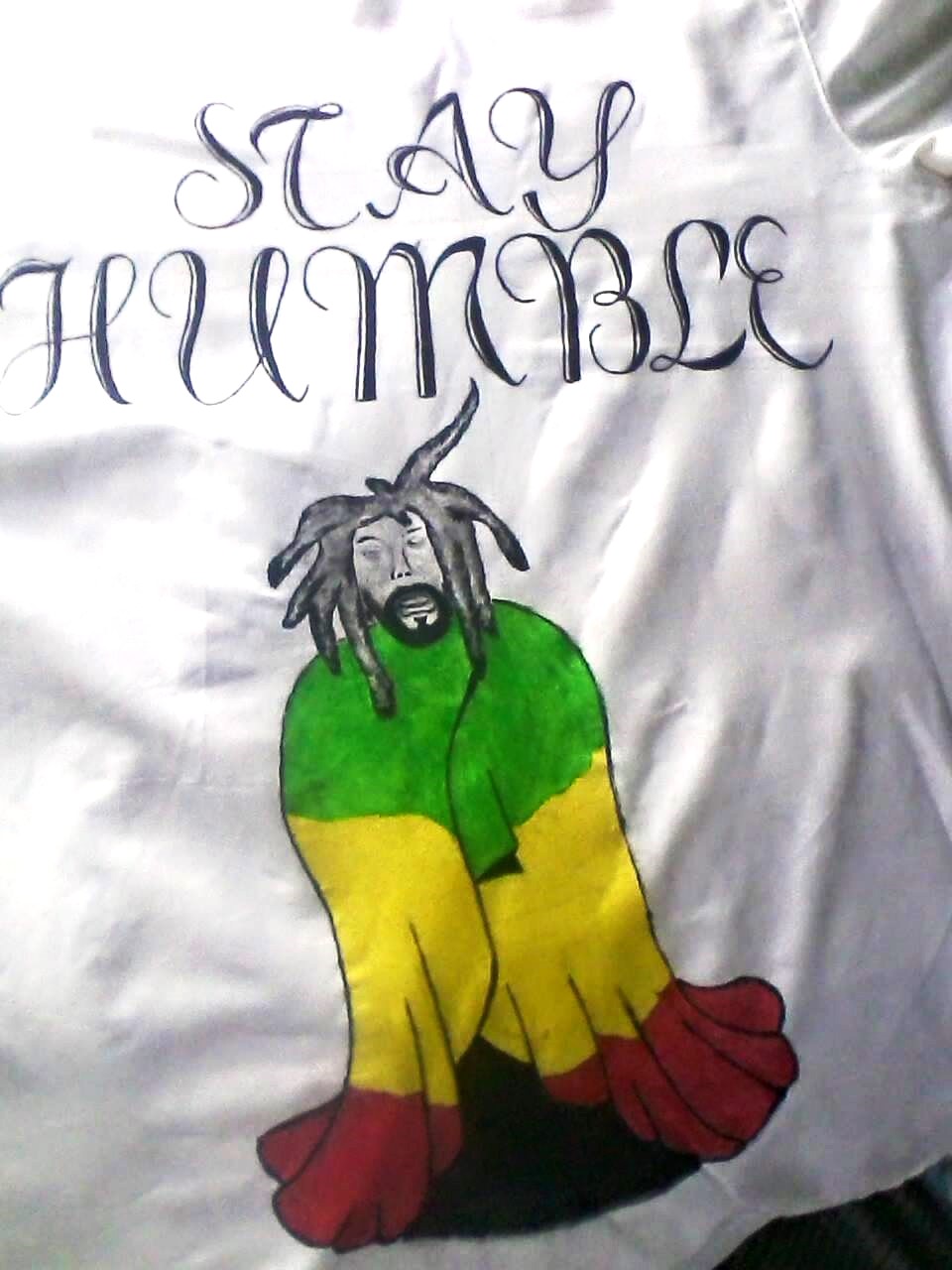 painting of white shirt